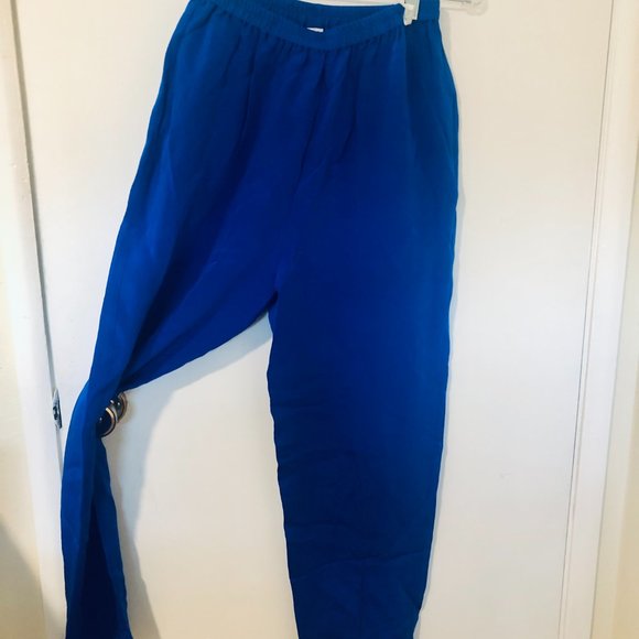 Vintage Shomi by Miller Shor Petite 100% Silk Pant Suit Size 8 NWT - Picture 7 of 9